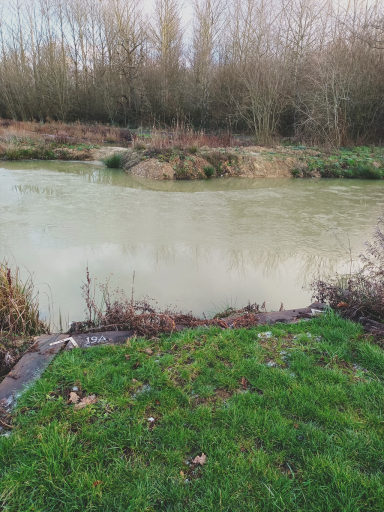 Swim position on our carp fishing lake Admiral - Gabriels Fishery in Kent